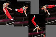 Kohei Uchimura (Japan) competing on High Bar during the men's team competition at the 2012 London Olympic Games.