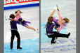 Siobahn Heekin-Cannedy and Dmitri Dun (Ukraine) competing the Dance event at the 2012 European Figure Skating Championships at the Motorpoint Arena in Sheffield UK January 23rd to 29th.