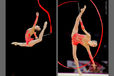Ganna Rizatdinova (Ukraine) competing with Ribbon at the World Rhythmic Gymnastics Championships in Montpellier.