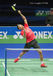 Lin Dan (China) in action at the 2016 All England Badminton Championships in the Barclaycard Arena, Birmingham