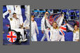 The British team enter the stadium during the parade in the Opening Ceremony of the London 2012 Paralympic Games.