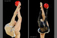 Evgenia Kanaeva (Russia) winner of six gold medals competing with Ball at the World Rhythmic Gymnastics Championships in Montpellier.