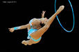 Daria Dmitrieva (Russia)  competing with Hoop at the World Rhythmic Gymnastics Championships in Montpellier.