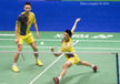 Luo Ying and Luo Yu (China) in action in the mens’ doubles event at the 2016 All England Badminton Championships in the Barclaycard Arena Birmingham