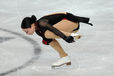 Elene Gedevanishvilii (Georgia) competing in the Ladies event at the 2012 European Figure Skating Championships.