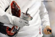 A generic image of the hands of a fencer competing in the Men's Epee event at the 2011 European Fencing Championships at the English Institute of Sport Sheffield July 18th.