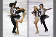 A double image of Ice Dancers John and Sinead Kerr (Murrayfield) competing at the 2008 British Figure Skating Championships in Nottingham.