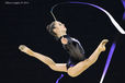 Laura Halford (Wales) competing with Ribbon during the Rhythmic Gymnastics competitions at the 2014 Glasgow Commonwealth Games.
