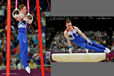 Daniel Purvis (Great Britain) competing on Rings and Pommel Horse during the Artistic Gymnastics competition of the London 2012 Olympic Games.