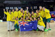 The team from Australia win the gold medal in the Netball competition at the 2014 Glasgow Commonwealth Games.