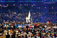 The athletes' oath during the Opening Ceremony at the London 2012 Olympic Games.