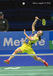 Wang Shixian (China) competing in the 2016 All England Badminton Championships in Birmingham