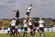 Action from the France versus Scotland match at the 2010 Women's World Cup Rugby at Surrey Sports Park August 24th.