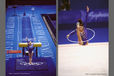 A double image of interesting use of the Olympic Rings - landing on the logo at the Gymnastics vaulting event left and leaping through a hoop in front of the logo right, both images from the Sydney 2000 Summer Games.