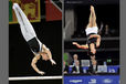 Kristofer Done and David Bishop (New Zealand) competing on Parallel Bars and Floor at the 2014 Glasgow Commonwealth Games.