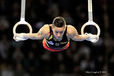 Marcel Nguyen (Germany) competing on Rings at the 2012 FIG World Cup in the Emirates Arena