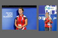 Young volunteers (Clyde-siders) at the Gymnastics competition of the 2014 Glasgow Commonwealth Games.