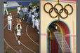 The Olympic flame lit in Los Angeles