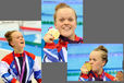 Ellie Simmonds celebrates her gold medals won during the swimming competition at the 2012 London Paralympic Games.