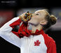 Patricia Bezzoubenko (Canada) celebrates winning 5 gold medals during the Rhythmic Gymnastics competition of the 2014 Glasgow Commonwealth Games.