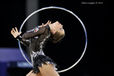 Frankie Jones (Wales) competing with Hoop during the Rhythmic Gymnastics competitions at the 2014 Glasgow Commonwealth Games.