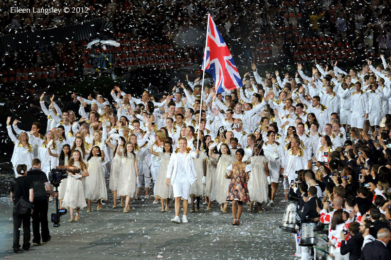 Sir Chris Hoy British flag bearer