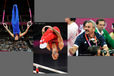 Yinn Alvarez the coach of Danell Leyva (USA) gets pumped up as his gymnast competes during the men's team competition at the 2012 London Olympic Games.