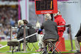 One of the many officials working to support during the Athletic competition at the London 2012 Paralympic Games.