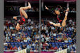 Ana Porras Gomez (Guatemala) competing on balance beam at the Gymnastics competition of the London 2012 Olympic Games.