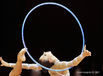 Daria Dmitrieva (Russia) competing with hoop in the Rhythmic Gymnastics competition at the 2012 London Summer Olympic Games.
