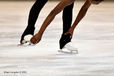 A generic image of the boot and blade of a skater practising a spin in practice at the 2012 ISU Grand Prix Trophy Eric Bompard at the Palais Omnisports Bercy. Paris France November 16th to 18th