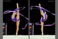 Nerissa Mo (Canada) competing with Ribbon at the World Rhythmic Gymnastics Championships in Montpellier.