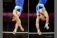 Kristian Thomas (Great Britain) competing on High Bar during the apparatus final competition at the 2012 London Olympic Games.