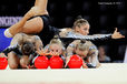 The group from Germany at the World Rhythmic Gymnastics Championships in Montpellier.