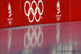 Reflected Olympic Rings.