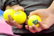 A generic image of the hands of a ball girl holding spare balls during a Women's Hockey match at the 2012 London Olympic Games.