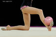 A cropped generic image of a gymnast competing with Ball at the World Rhythmic Gymnastics Championships in Montpellier.