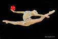 Evgenia Kanaeva (Russia) winner of six gold medals competing with Ball at the World Rhythmic Gymnastics Championships in Montpellier.