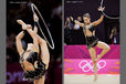 Frankie Jones (Great Britain) competing with Hoop during the Rhythmic Gymnastics competition of the London 2012 Olympic Games.