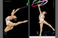 Hanna Rabtsava (Belarus) competing with Ribbon at the World Rhythmic Gymnastics Championships in Montpellier.