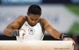 Syque Quazi Caesar (Bangladesh) concentrates before competing on Pommel Horse at the 2014 Glasgow Commonwealth Games.
