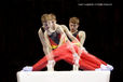 A generic multi exposure image of a young German gymnast competing on the Pommel Horse at the 2010 European Gymnastics Championships in Birmingham.