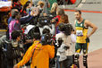 After the 200 metres T44 final, Oscar Pistorius makes his opinion about the fairness of the result known to the waiting press during the Athletics competition of the London 2102 Paralympic Games.