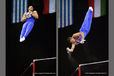 Reiss Beckford dismounts High Bar