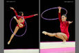 Mimi Cesar (Great Britain) competing with Hoop at the World Rhythmic Gymnastics Championships in Montpellier.