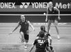 Chris and Gabrielle Adcock (England) in action during their match against Kim Gi Jumg and Shin Seung Chan (Korea) at the 2016 All England Badminton Championships in Birmingham