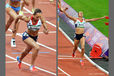 Jessica Ennis (Great Britain) wins the 800 metres the final event in the Heptathlon at the 2012 London Olympic Games.