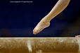 A pointed foot on the Balance Beam