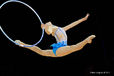 Deng Senyue (China) competing with Hoop at the World Rhythmic Gymnastics Championships in Montpellier.