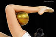 A cropped generic image of Daria Kondakova (Russia) competing with Ball at the World Rhythmic Gymnastics Championships in Montpellier.